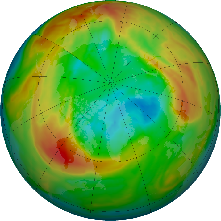 Arctic ozone map for 06 March 2011